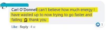 Swimmer testimonial